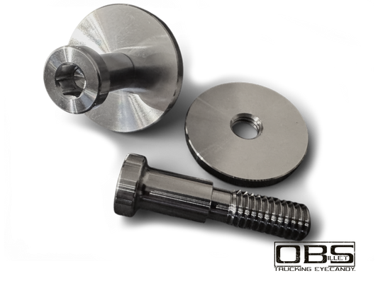 GM Door Striker Bolt Kit, 7/16-14, Stainless Striker Plate