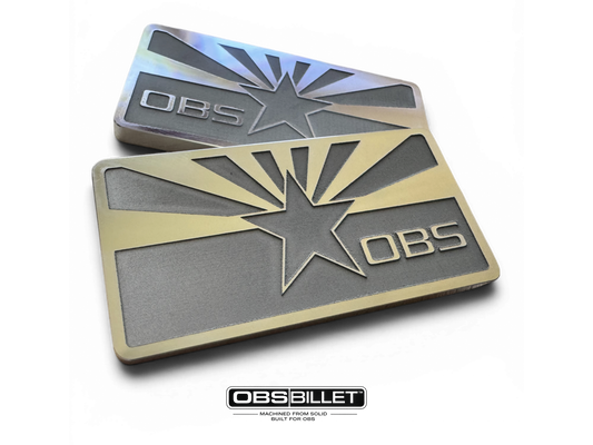 Chevy | GMC OBS 1988-1998 Cab Emblems - Arizona Burst Classic Pillar Emblem - Machined Billet