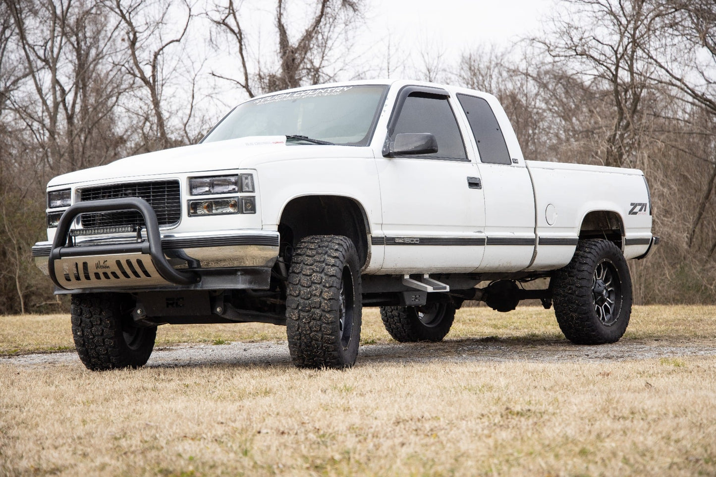 Rough Country aluminum universal step installed