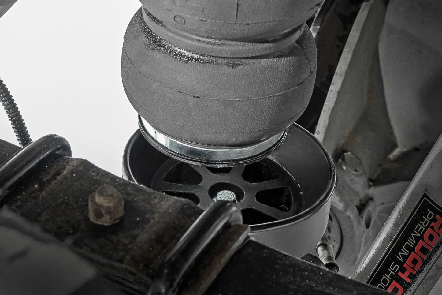 Rough Country air spring cradle kit installed