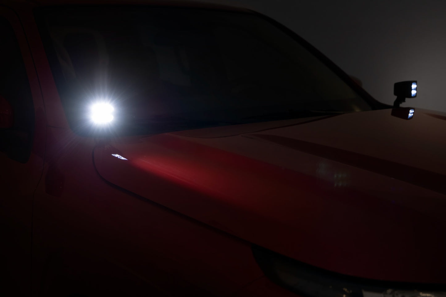 Rough Country 2 Inch LED Light Pods - installed on truck