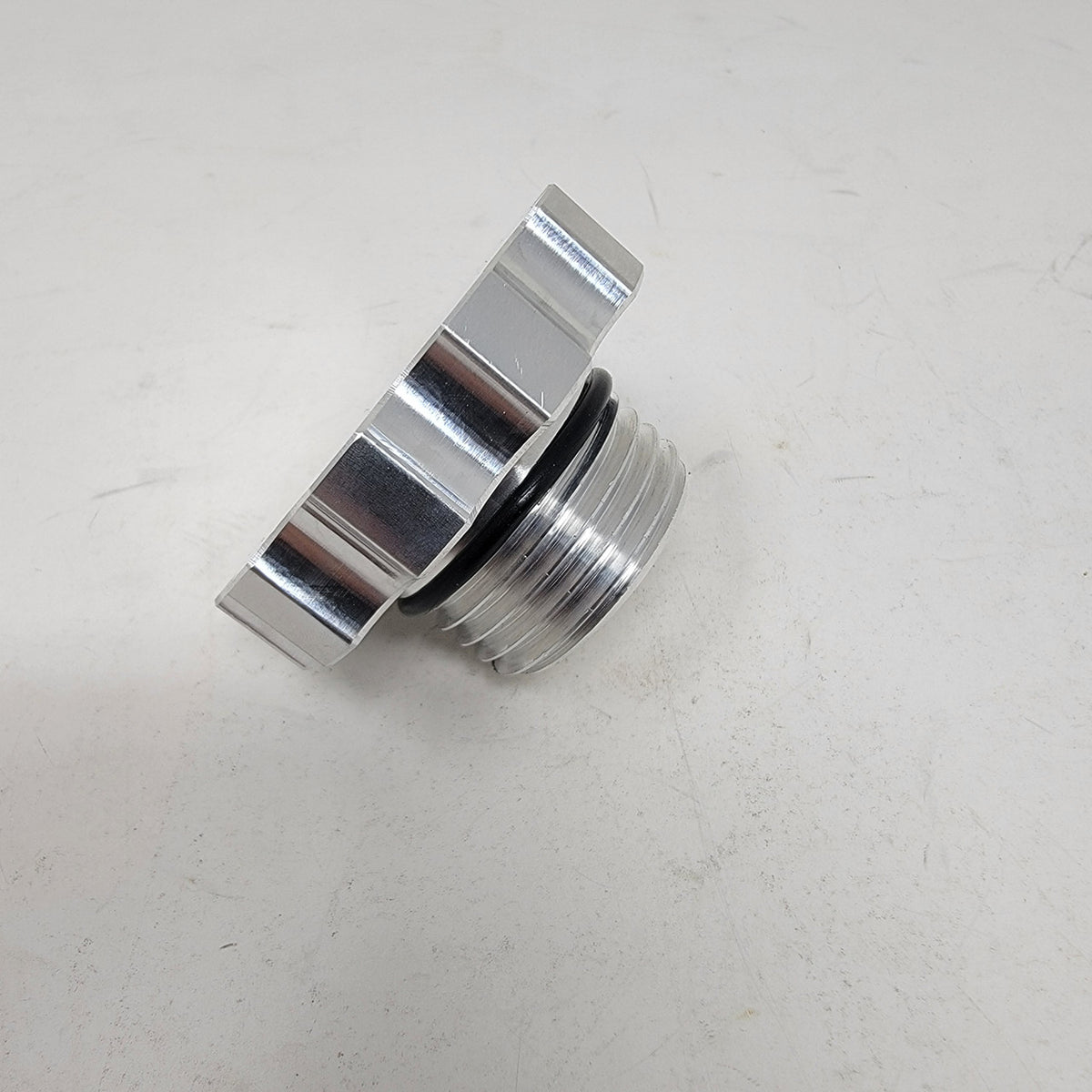 Thread in billet oil cap