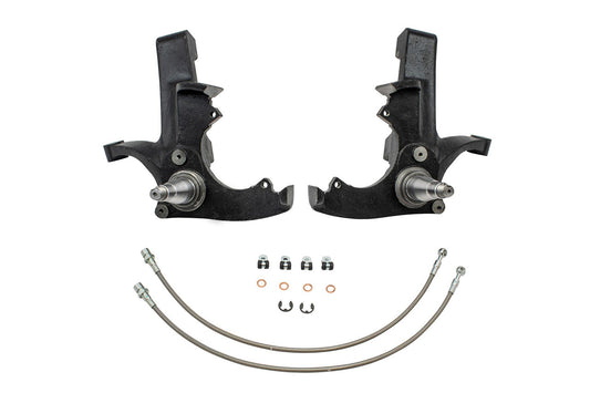 Trekline 4.5" Lift Spindles + Brakelines - 1988-2000 Chevy/GMC C3500 1-Ton (2WD)