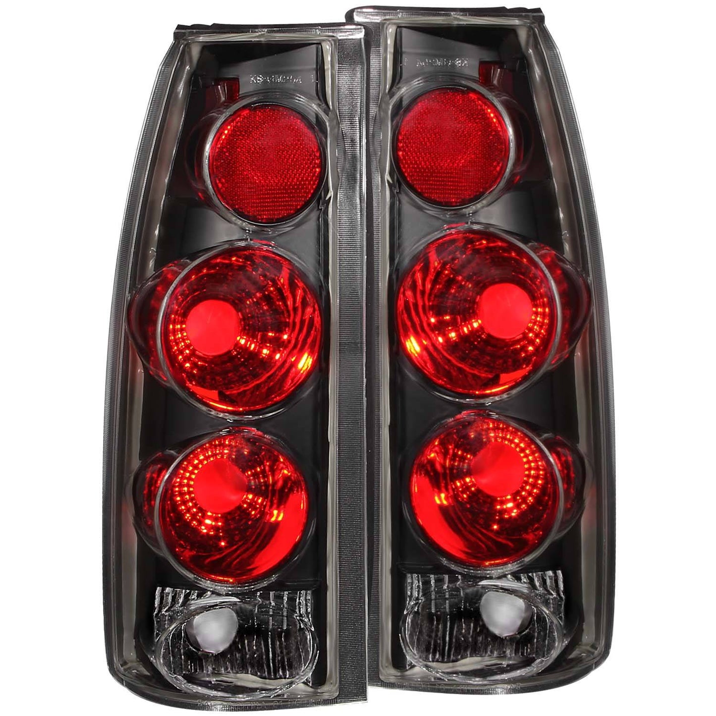 ANZO USA 3D Series Tail Lights - Black/Clear - 88-98 Chevy/GMC C/K1500-3500