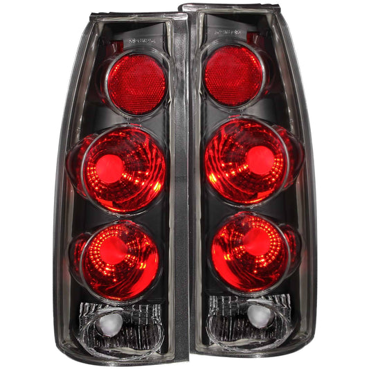 ANZO USA 3D Series Tail Lights - Black/Clear - 88-98 Chevy/GMC C/K1500-3500