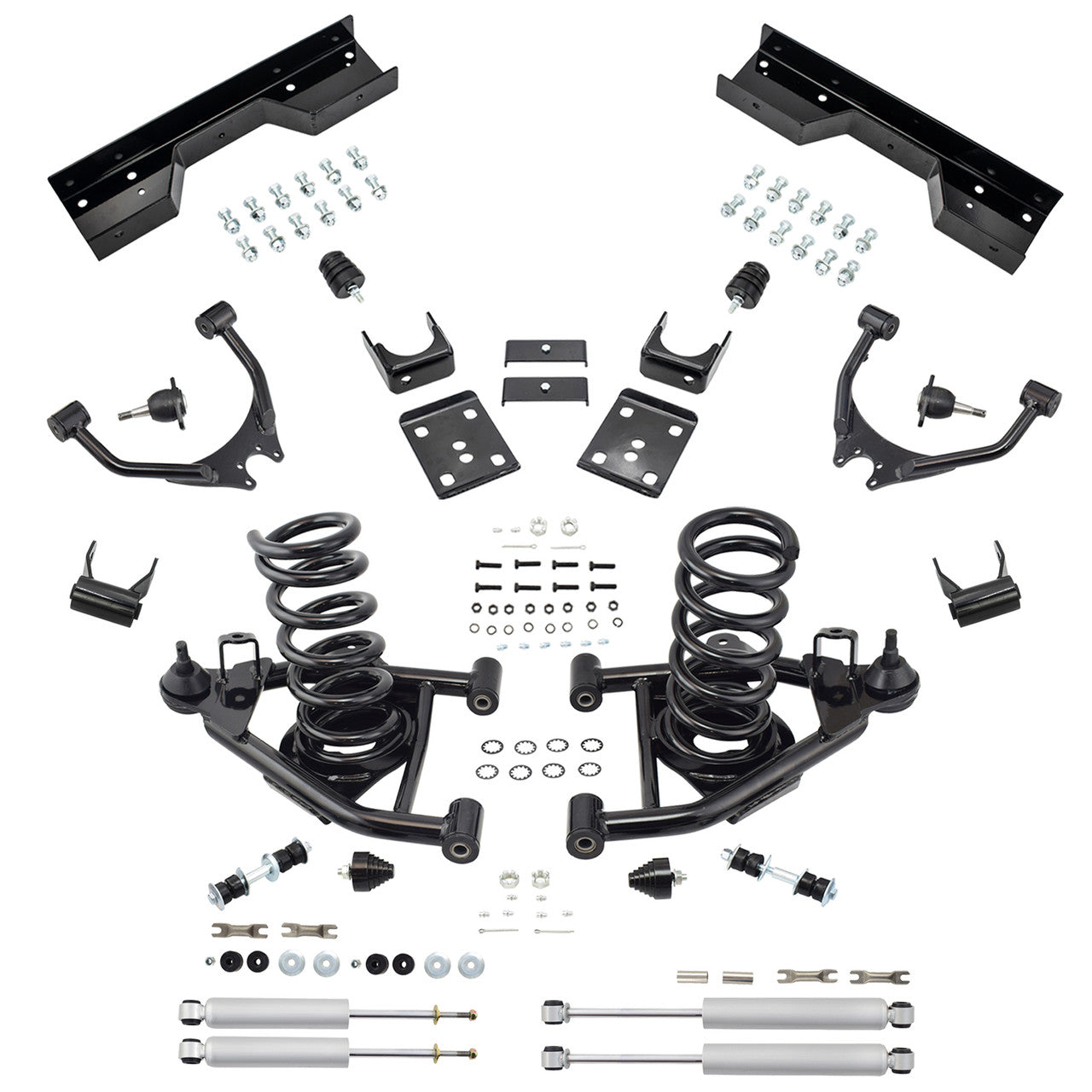 4-5 Drop Kit for 1988-1998 Chevy GMC C1500 V6 Control Arm C-Notch Shocks