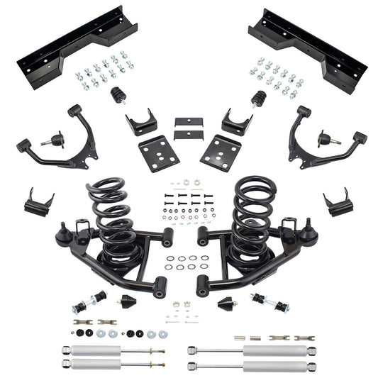 4-5 Drop Kit for 1988-1998 Chevy GMC C1500 V6 Control Arm C-Notch Shocks