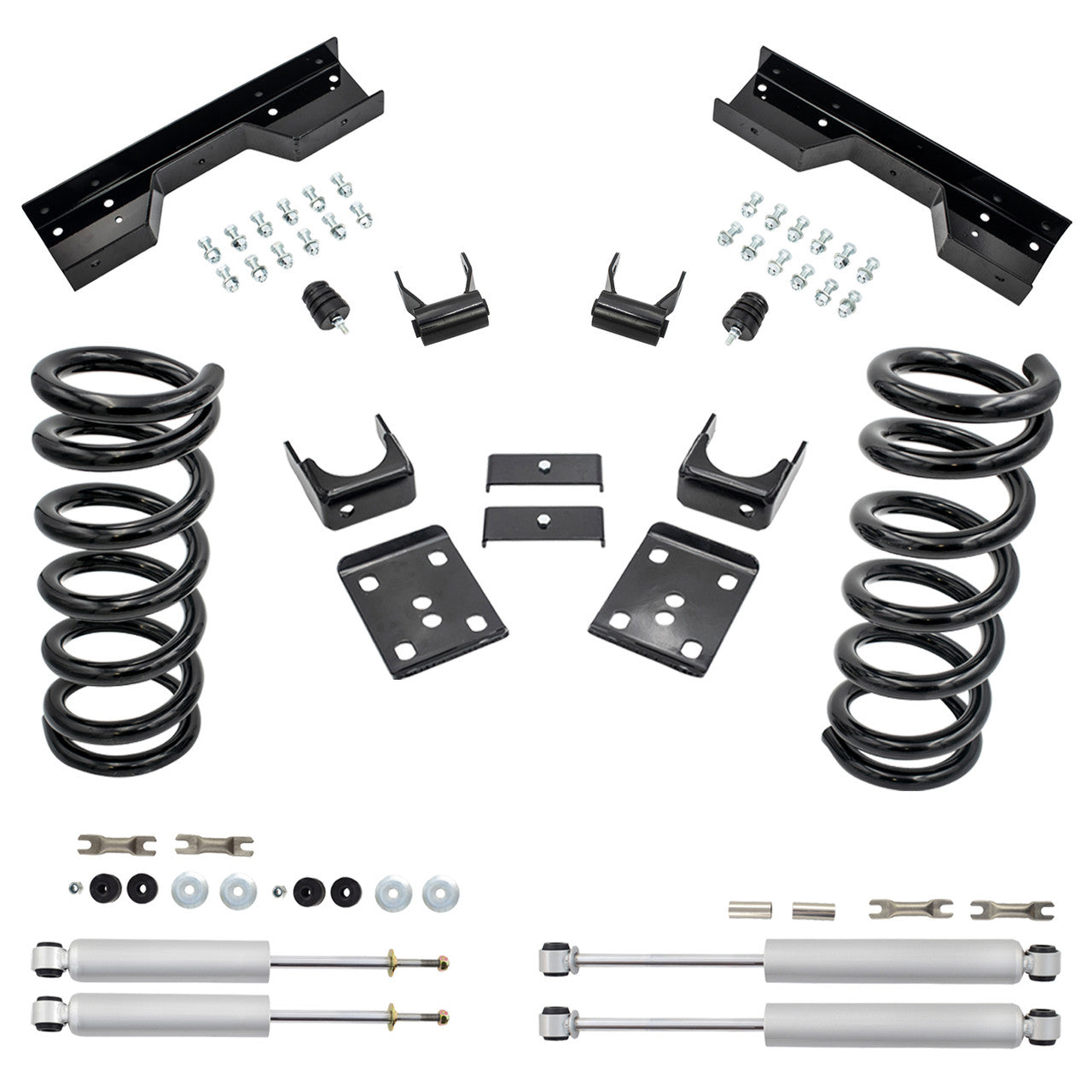 2-5 Drop Kit for 1988-1998 Chevy GMC C1500 V6 C-Notch Shocks