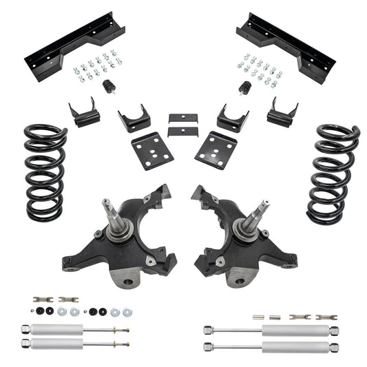 3-5 Drop Kit for 1988-1998 Chevy GMC C1500 V6 C-Notch Shocks