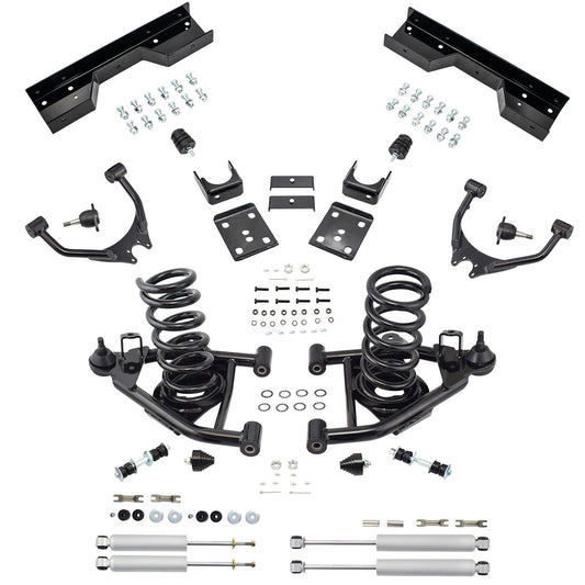 4-6 Drop Kit for 1988-1998 Chevy GMC C1500 V6 Control Arm C-Notch Shocks