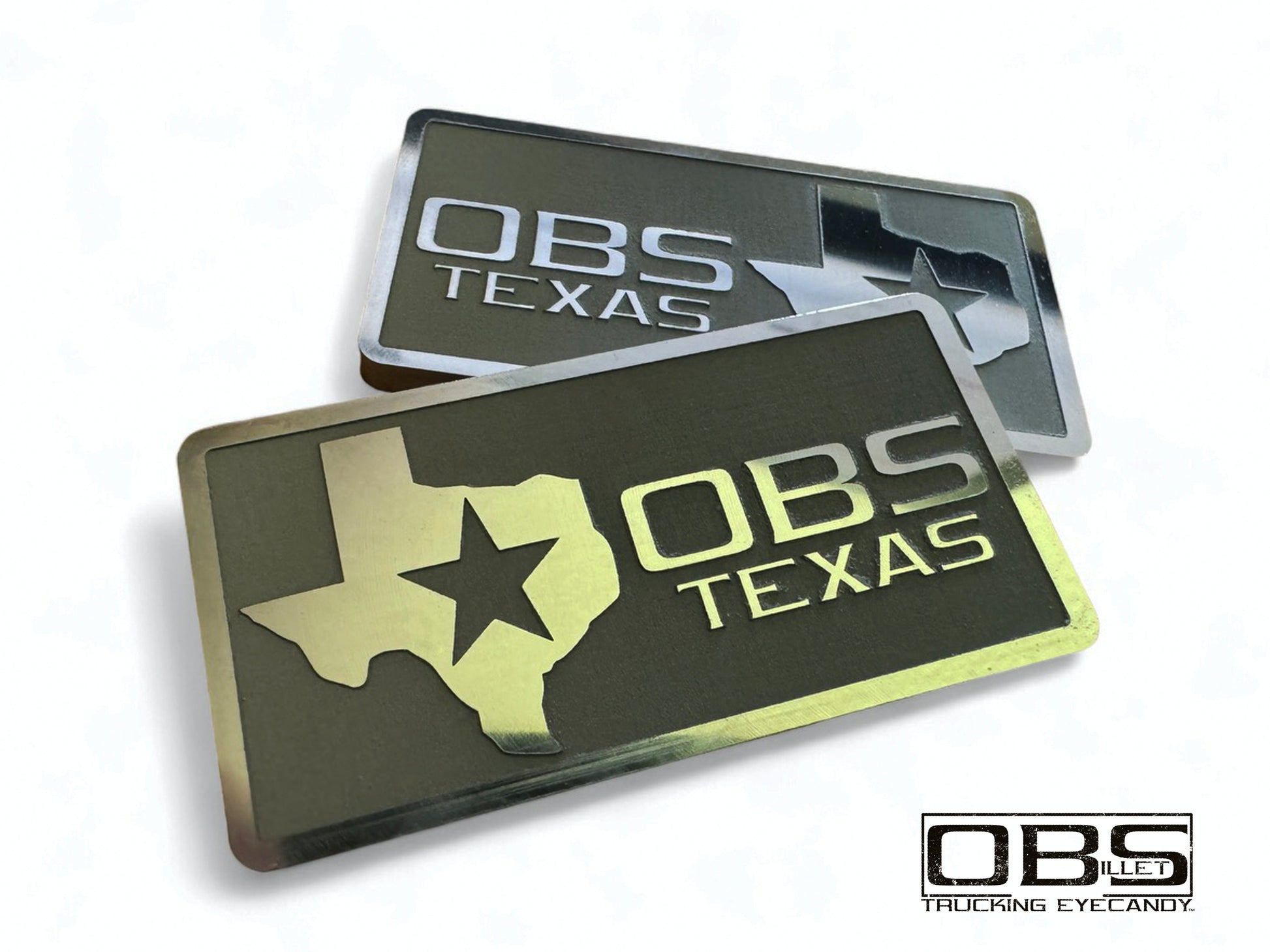 Texas State Pillar Emblem - Inverse Engraved - Machined Billet