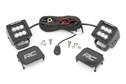 Rough Country 2 inch Black Series LED square light pods
