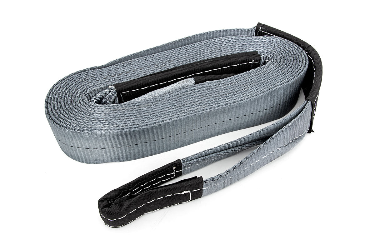 Rough Country winch strap detail