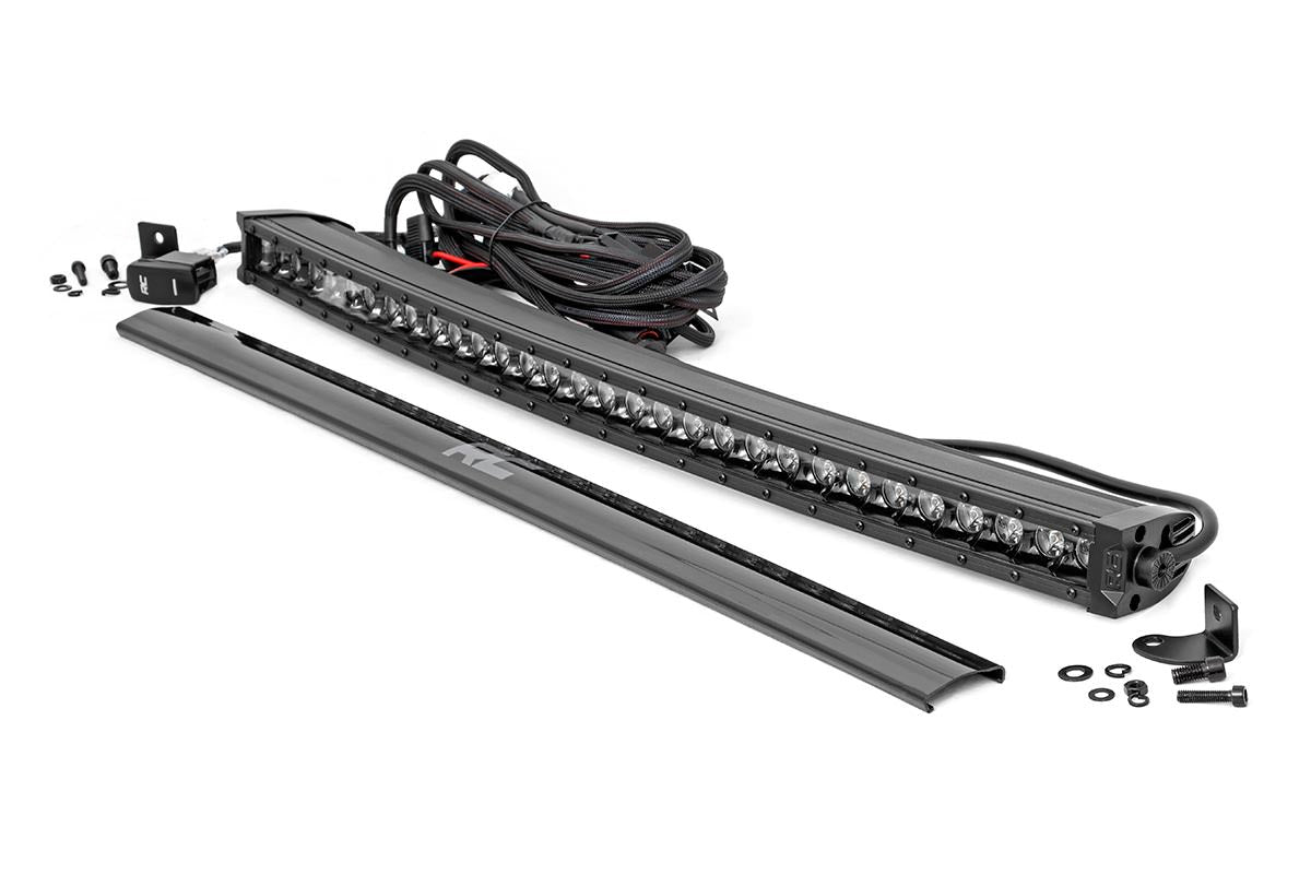 Rough Country 30 Inch Curved Single Row LED Light Bar Cool White DRL - main view