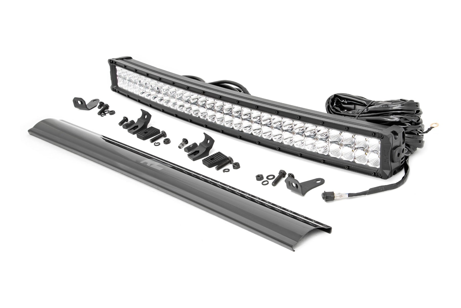 Rough Country 30 inch Chrome Series curved dual row LED light bar with DRL