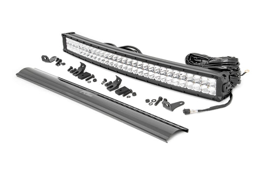 Rough Country 30 inch Chrome Series curved dual row LED light bar with DRL