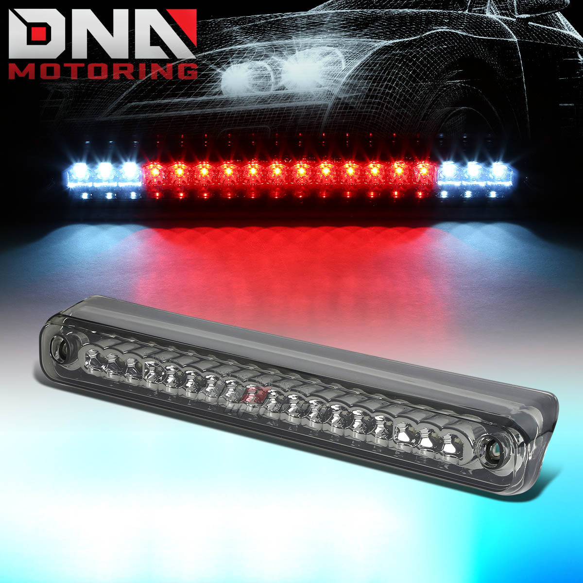 DNA Motoring LED 3rd Brake Light Smoke 88-98 Chevy GMC