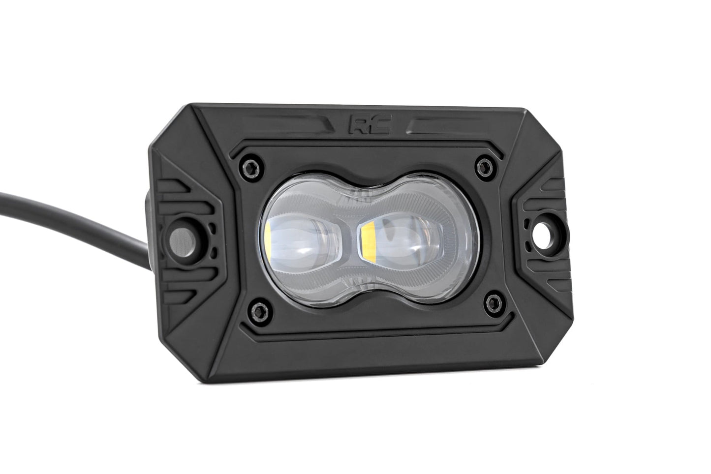 Rough Country 3 Inch LED Slim Fog Lights - angle view