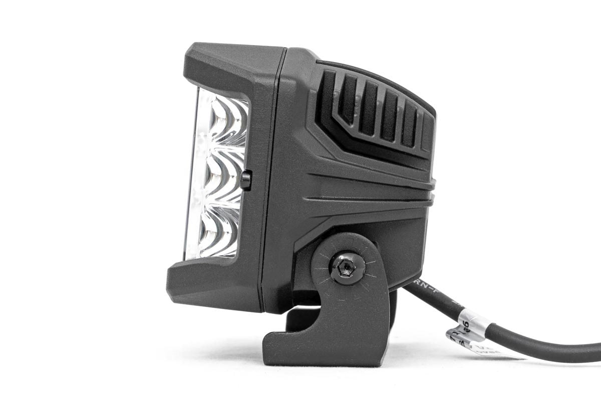 Rough Country 3 Inch Wide Angle LED Lights - beam pattern detail
