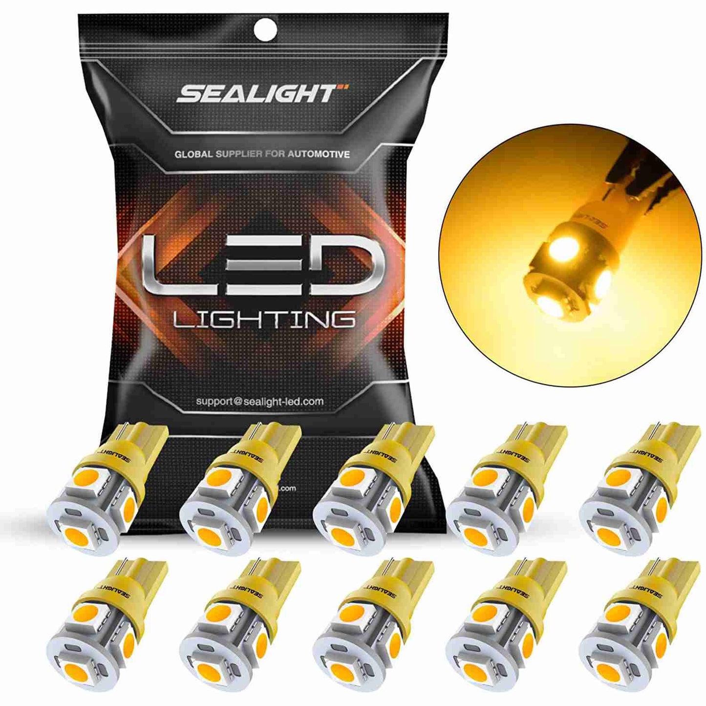 Sealight LED License Plate/Dome/Marker Bulb - Amber Yellow - OBS Chevy/GMC