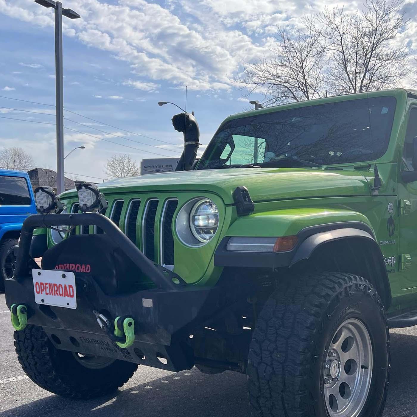 OPENROAD Waterproof Winch Cover installed on winch