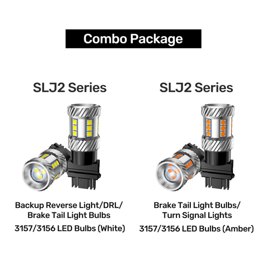 Sealight SLJ2 Efficient White/Amber LED Tail Brake Turn Signal Combo Bulb