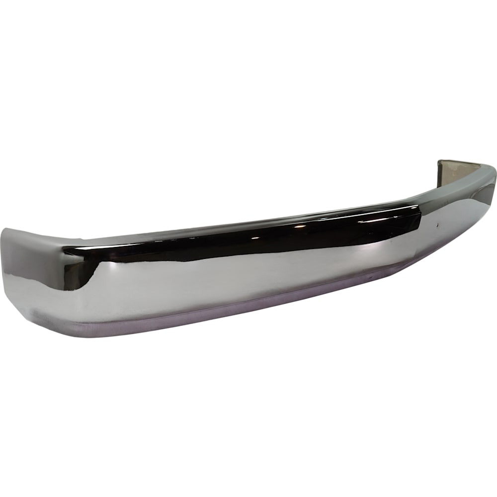 Chevy GMC C/K 1988-1998 chrome front bumper with license plate holes - angle view