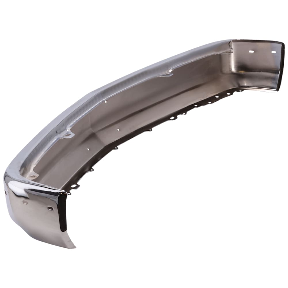 1988-2002 Chevy/GMC C/K Full Size Pickup Front Bumper Face Bar - Chrome w/ Impact Strip and Pad Holes
