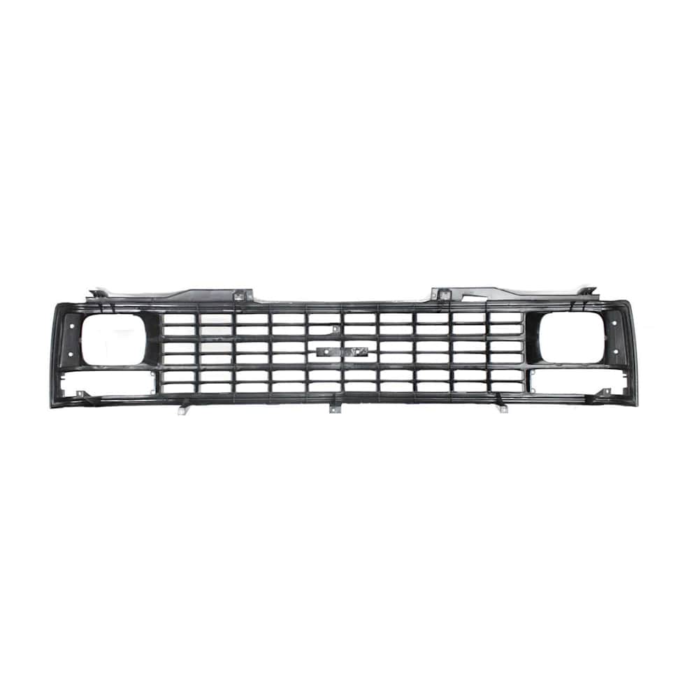 1989-1993 Chevy C/K pickup grille, gray, single headlight, front view