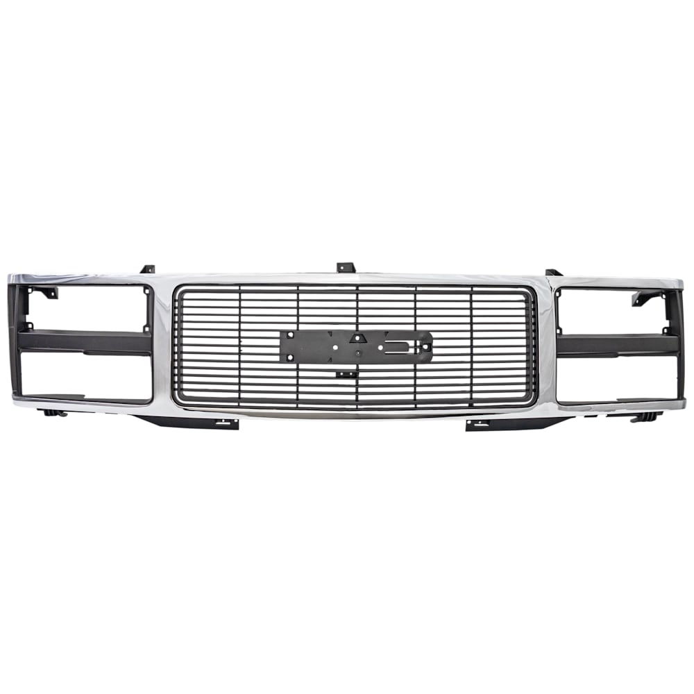 1989-1993 GMC C/K pickup grille, chrome shell black insert