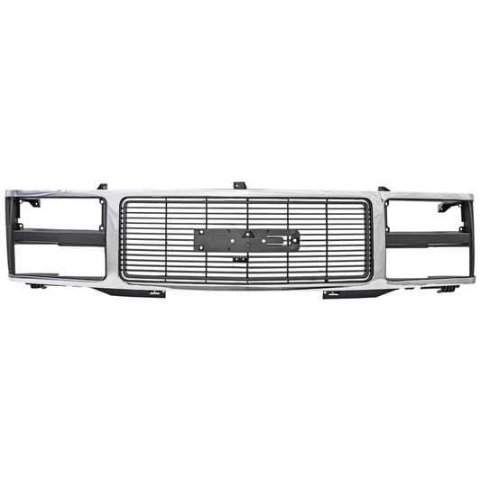 1989-1993 GMC C/K pickup grille, chrome shell black insert