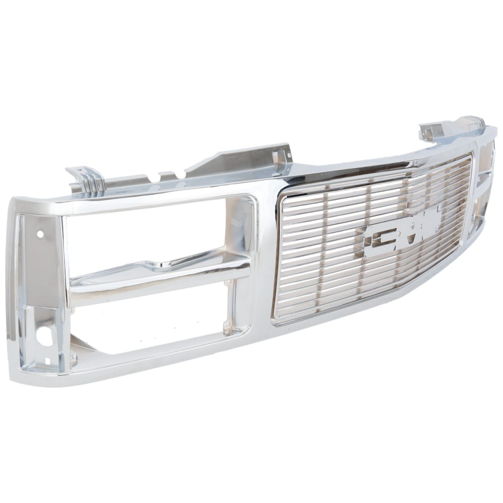 1989-1993 GMC C/K pickup grille, chrome, side view