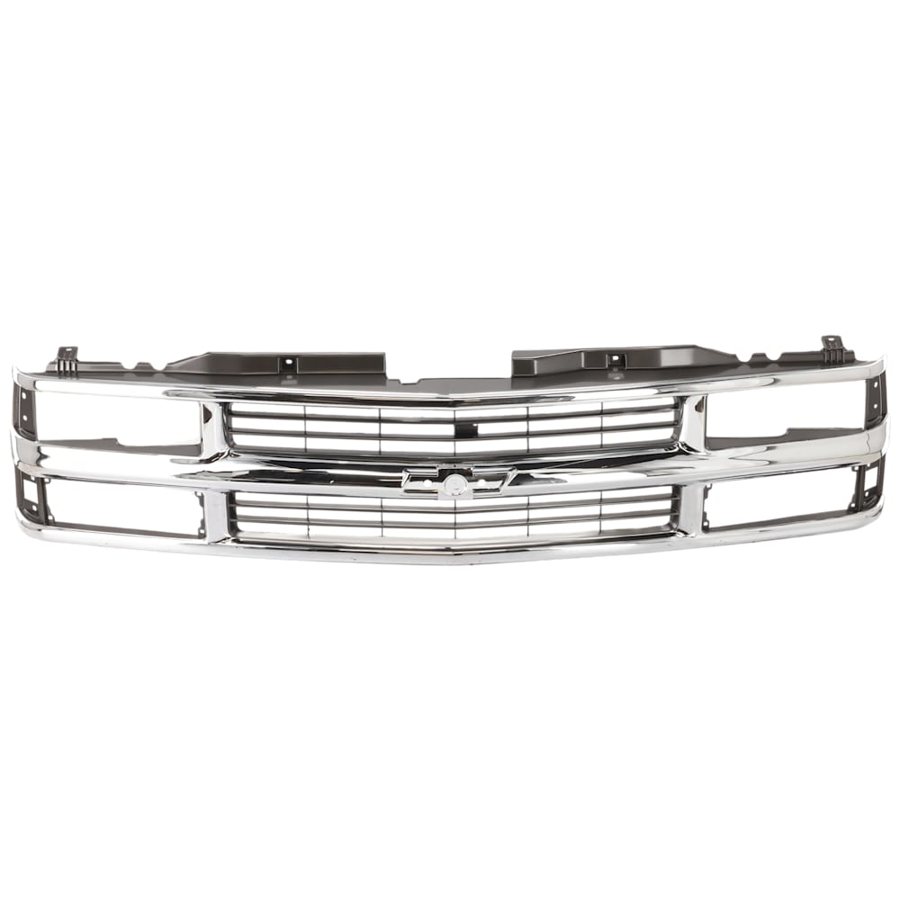 1994-1998 Chevy C/K pickup grille, chrome shell black cross bar