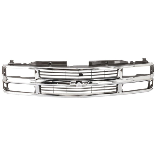 1994-1998 Chevy C/K pickup grille, chrome shell black cross bar