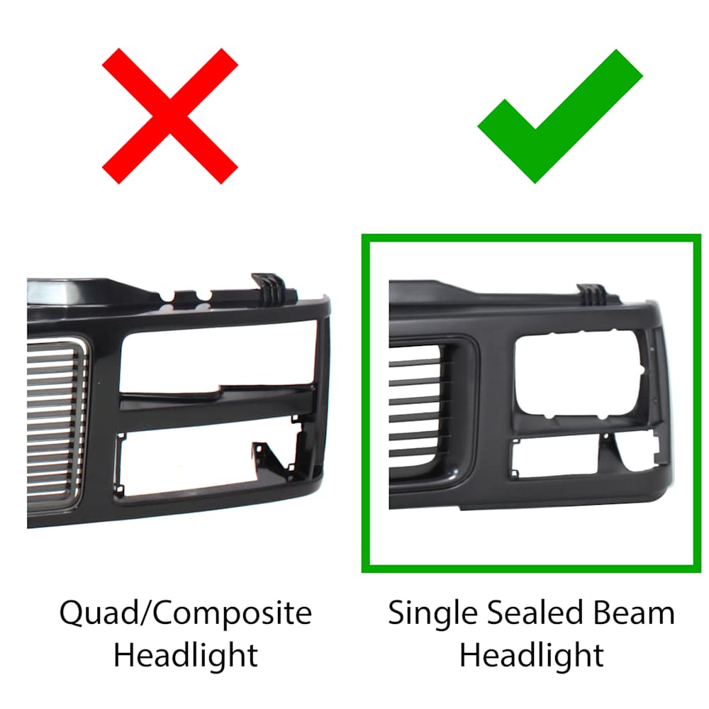 1994-1998 GMC C/K pickup grille, angle view