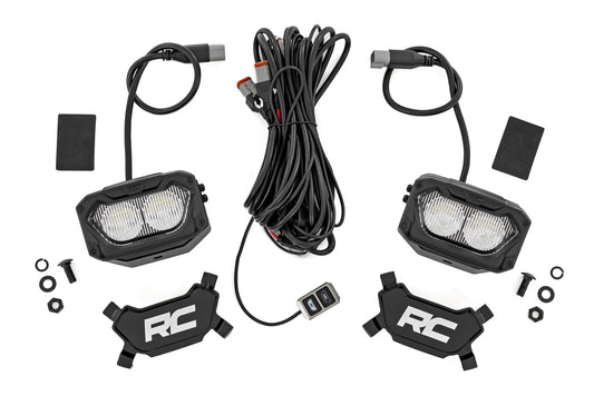 Rough Country 5 Inch LED Light Pods White Amber DRL - main view