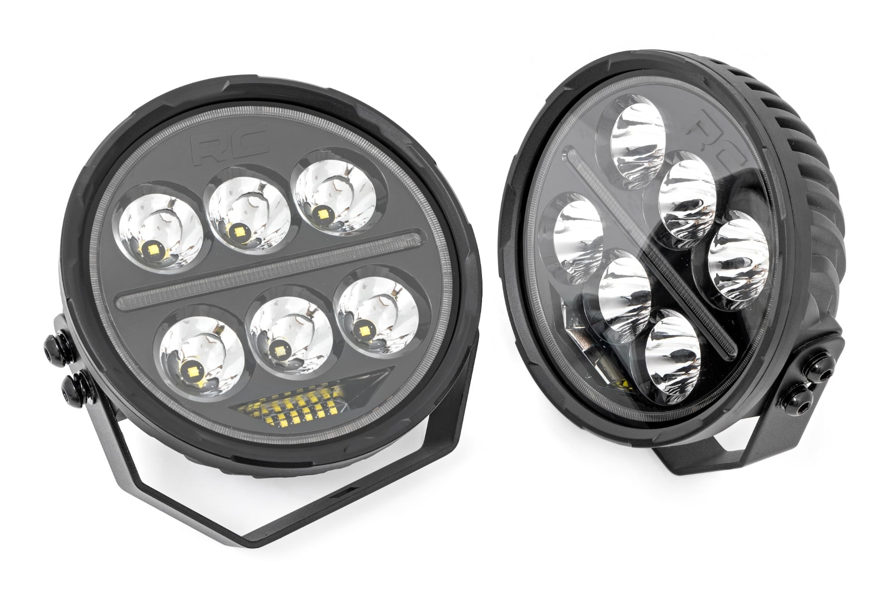 Rough Country 6.5 inch Round LED light angle view
