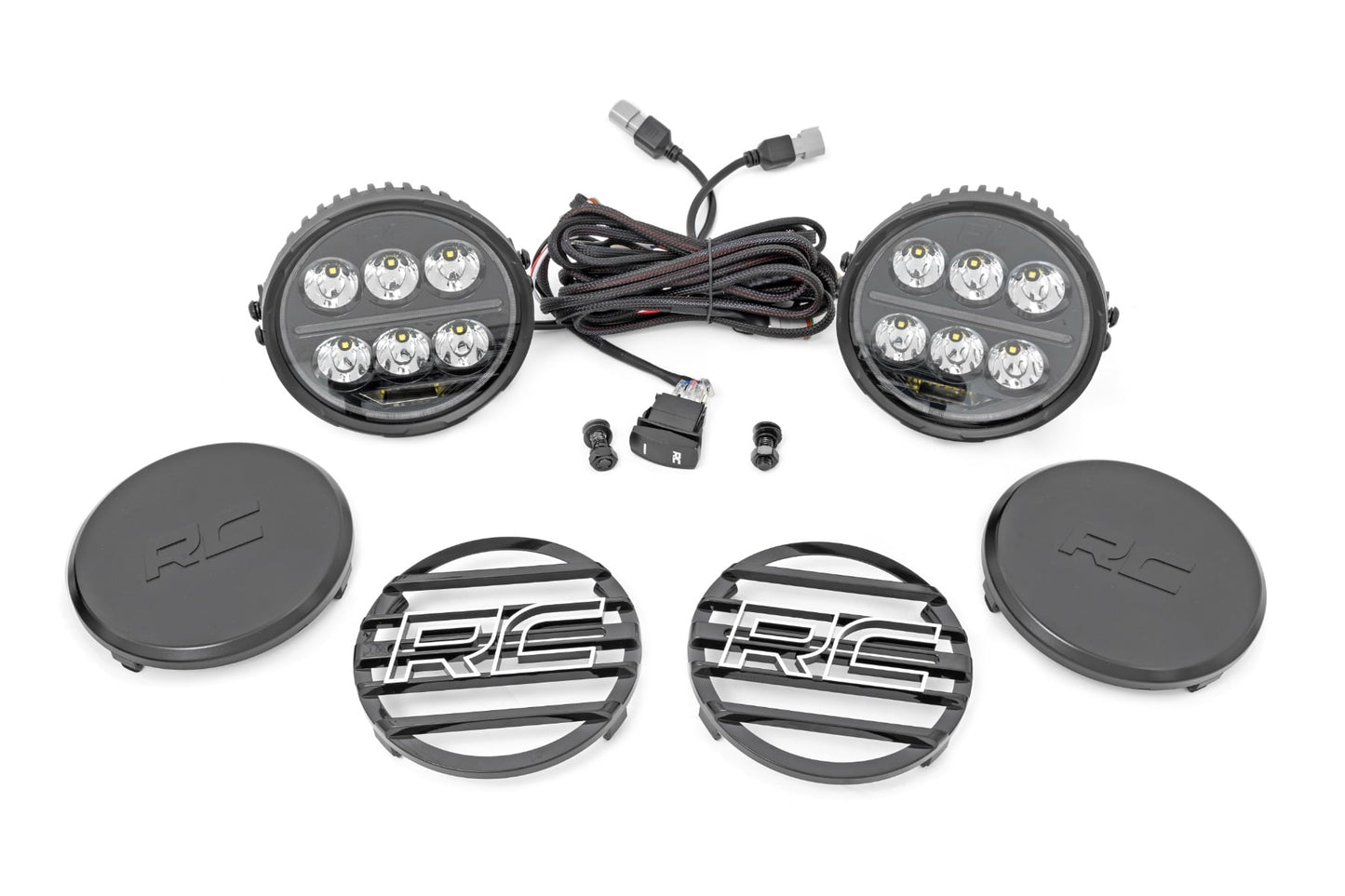 Rough Country 6.5 inch Round Black Series Halo LED lights