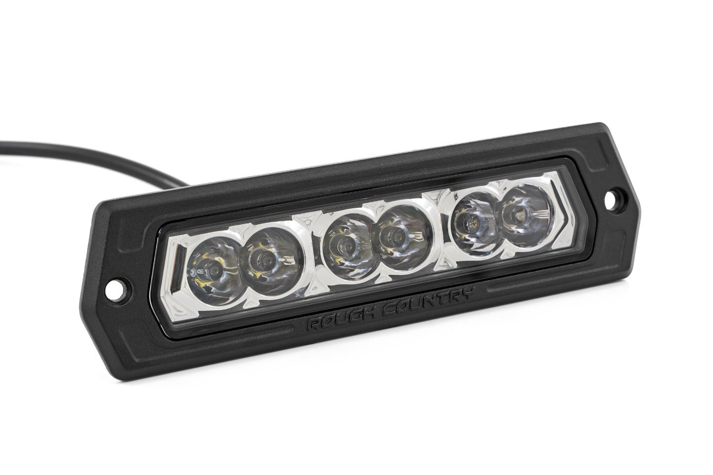 Rough Country 6 inch Chrome flush mount LED light close-up