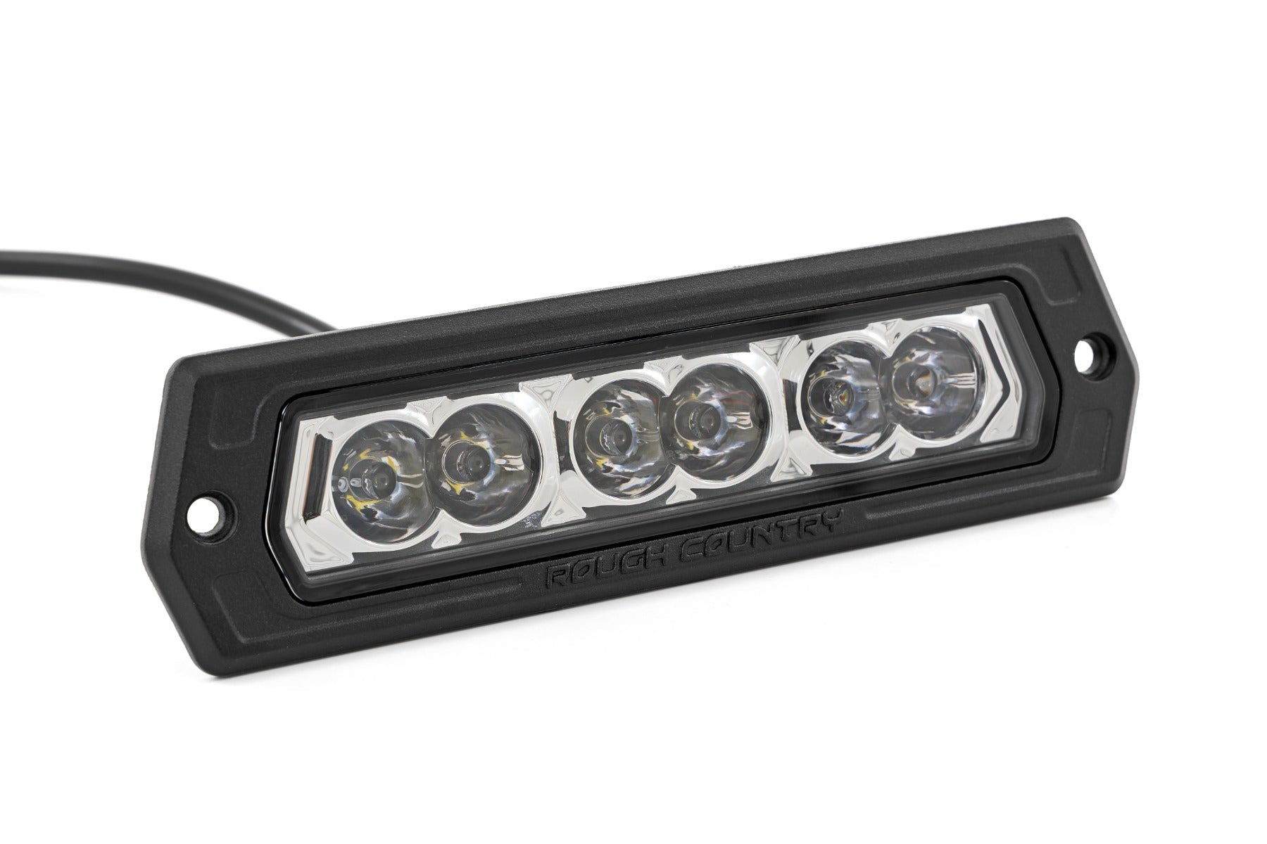 Rough Country 6 inch Chrome flush mount LED light close-up