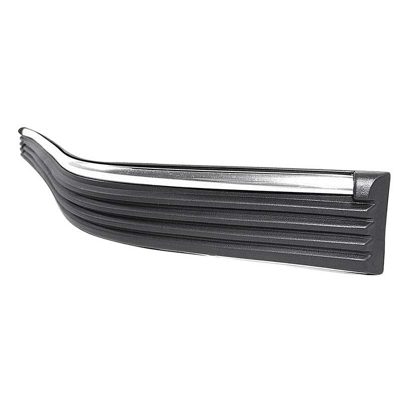 Front Bumper Impact Strip - Black & Chrome, LH Driver Side, with Bumper Guards (1988-2000 Chevy/GMC Pickup, Suburban, Tahoe, Yukon)