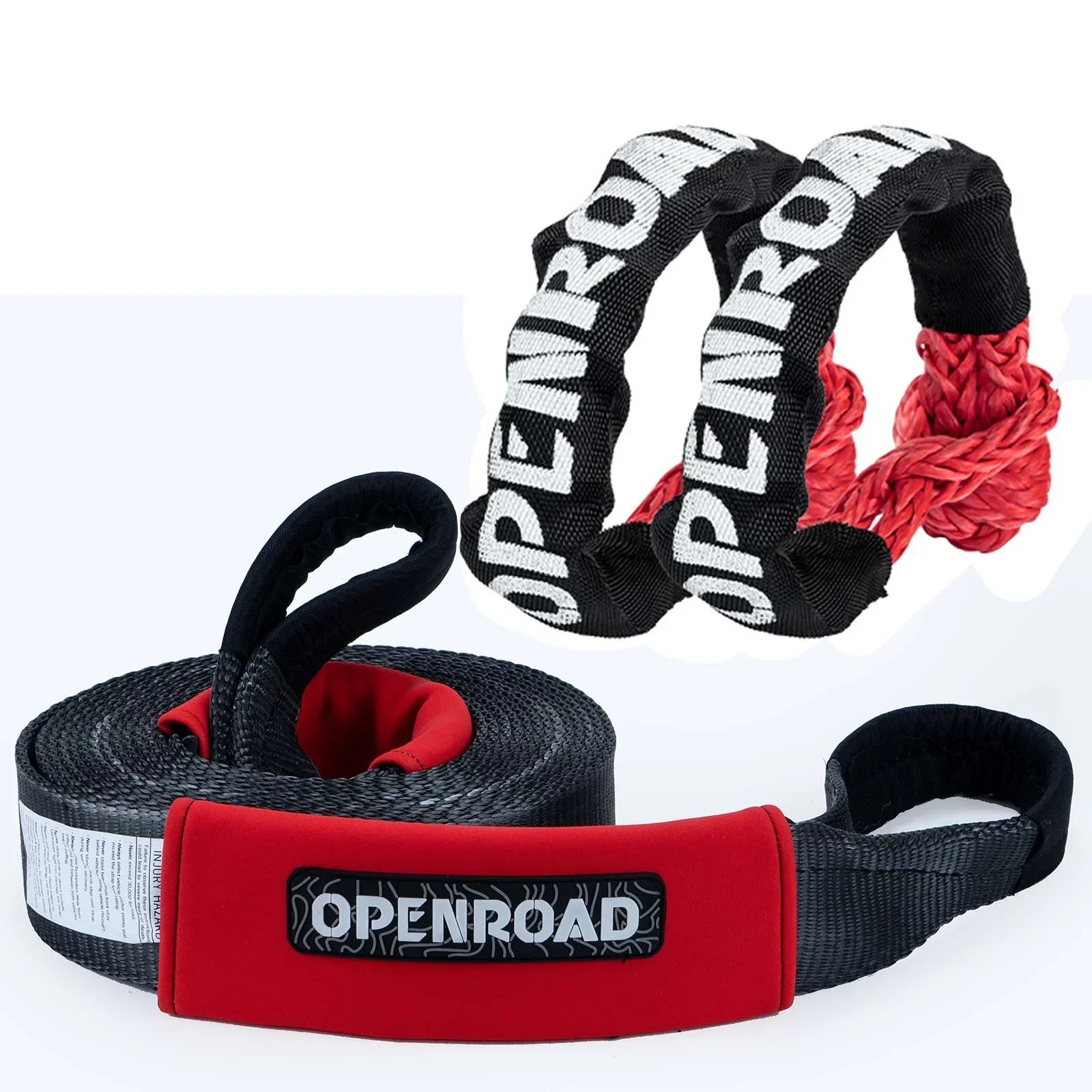 OPENROAD Nylon Heavy Duty Tow Strap with Soft Shackle