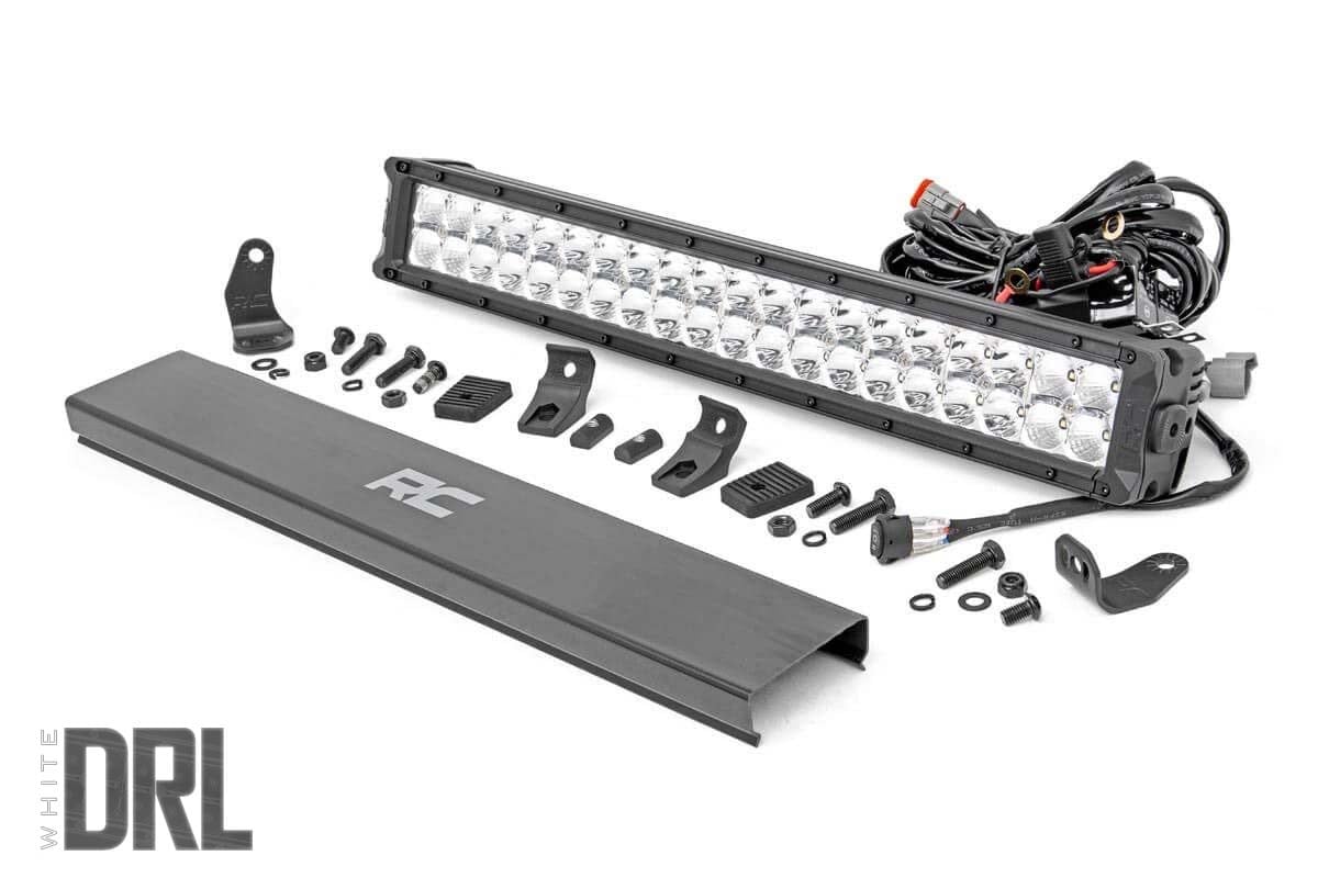 Rough Country 20 Inch Chrome Series Dual Row LED Light Bar Cool White DRL - main view