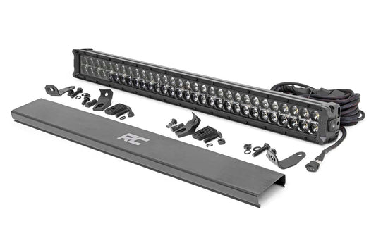 Rough Country 30 Inch Black Series Dual Row LED Light Bar Cool White DRL - main view