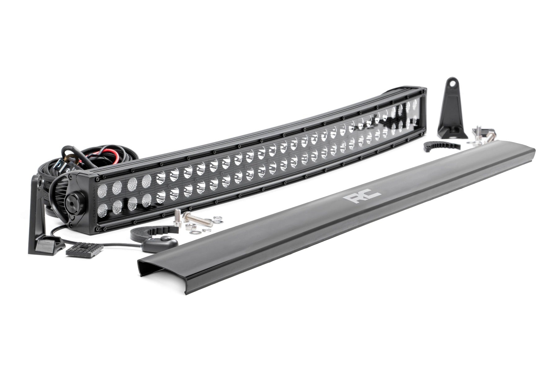 Rough Country 30 Inch Black Series Curved Dual Row LED Light Bar - main view