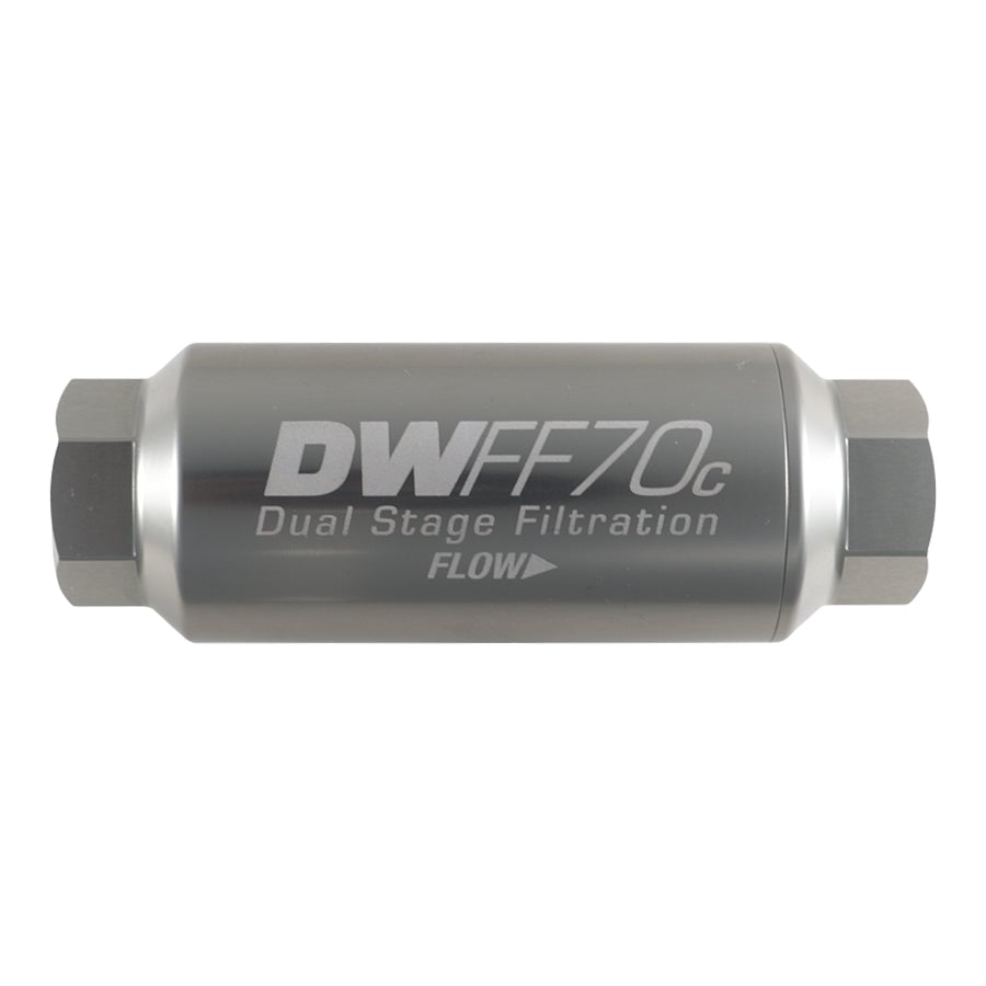 DeatschWerks 70mm In-Line Fuel Filter Kit - 10 Micron, ORB Female