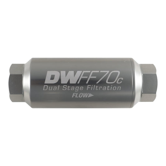 DeatschWerks 70mm In-Line Fuel Filter Kit - 10 Micron, ORB Female