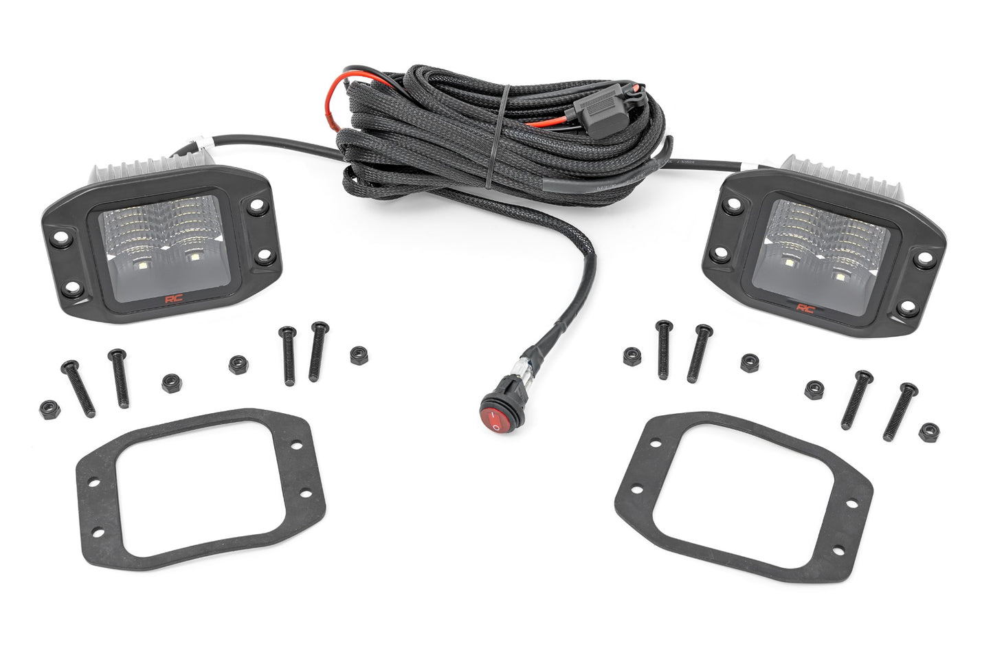 Rough Country 2 Inch Spectrum Series LED Light Pods Flush Mount - main view