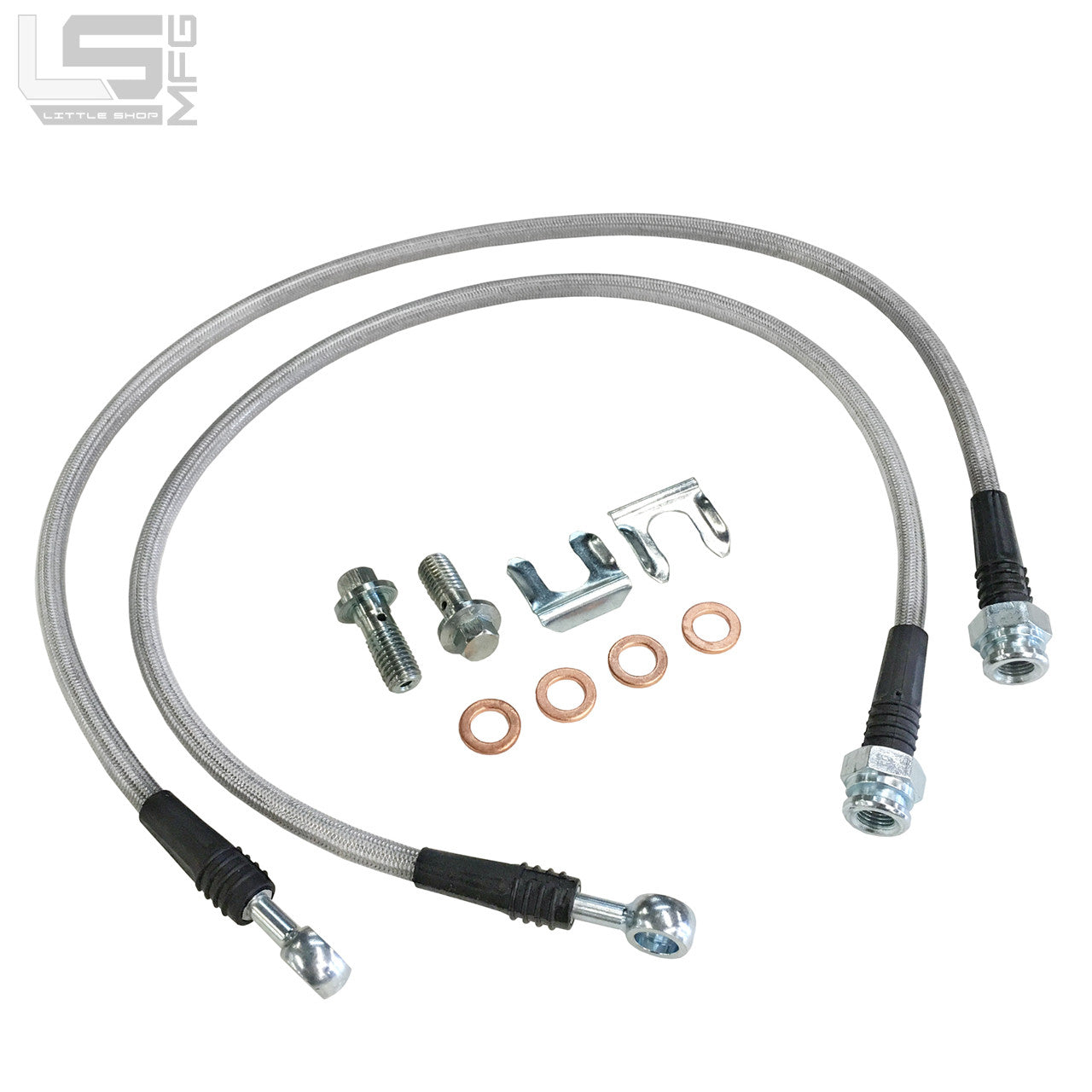 Braided Stainless Front Brake Hose Kit M10 Banjo for Chevy/GMC C1500