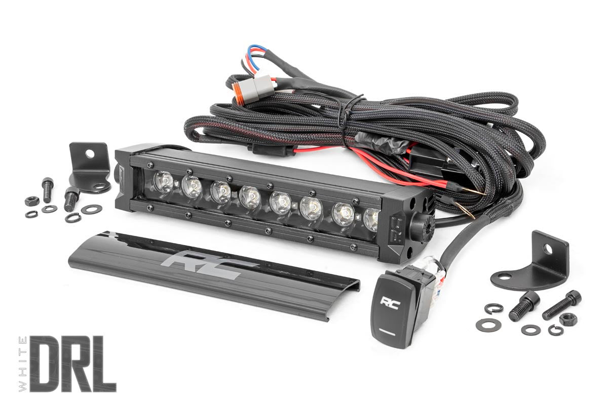 Rough Country 8 inch LED light bar amber DRL